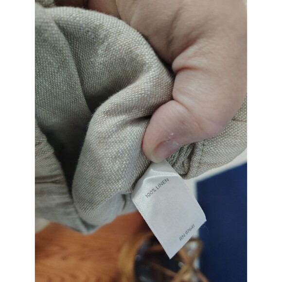 J. Jill Linen Women's Pull On Elastic Waist Pockets Natural Linen Pants Medium P - Picture 8 of 9